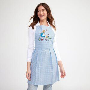 New Vera Bradley Alice in Wonderland Blue Disney Kitchen Apron with Embroidery
